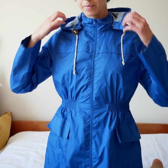 Blue Light Shell Windbreaker Rain Jacket Women's L - Picture 5 of 5